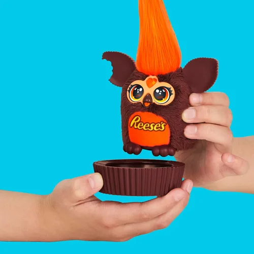Miniatura 4 de FURBY Furblets REESE'S - Taza de mantequilla de maní pequeña de felpa electrónica de 3 pulgadas, juguetes de caramelo para niños de 6 años