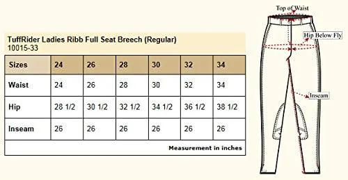 Miniatura 3 de TuffRider Pantalones de asiento completo Ribb para mujer (regular)