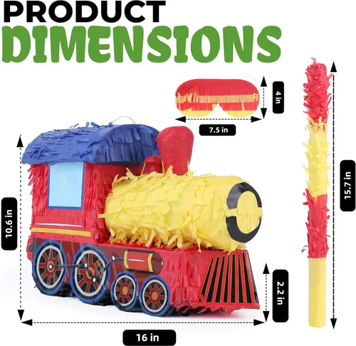 Miniatura 2 de Paquete de piñata con una venda y murciélago (13 x 13 x 4 pulgadas), piñata de balón de fútbol para fiestas de cumpleaños, perfecta para fiestas
