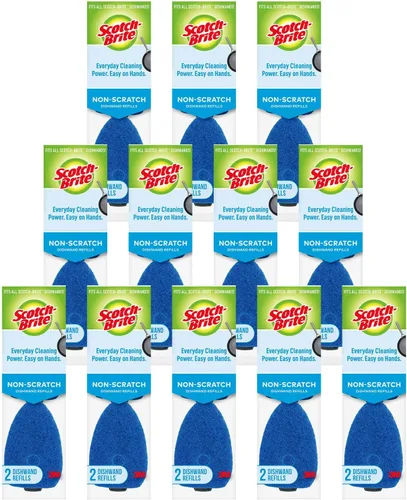 Miniatura 11 de Scotch-Brite Recambio de Varita Lavavajillas Antiarañazos, 14 Recambios de Esponja para Varita Lavavajillas, Elimina los Alimentos Pegados, Ideal