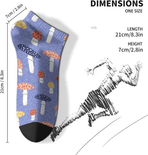 Miniatura 4 de devor Mens Athletic Socks Dress for Mens Socks No Show Athletic Socks Fashionable Mushrooms Funny Mushrooms Magic Mushrooms Plant Forest Sock