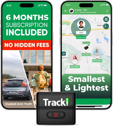 Tracki Mini rastreador GPS, suscripción de 6 meses incluida - Rastreador universal compacto 4G LTE para vehículos, bolsas, equipaje y activos