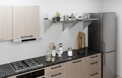 Miniatura 6 de AmGood Estante de pared de acero inoxidable de 24 pulgadas de largo x 24 pulgadas de profundidad NSF Estantería de metal para electrodomésticos