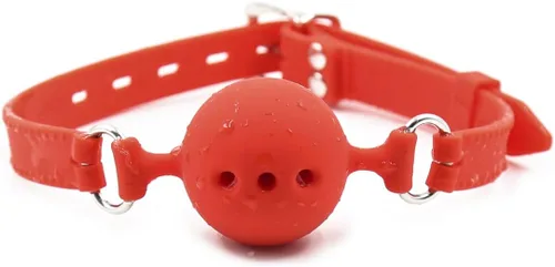 Miniatura 9 de CLROY® Juguetes de cuero para bondage, mordaza de boca abierta de piel sintética con barra de silicona, restricciones de bondage, mordida, juguetes