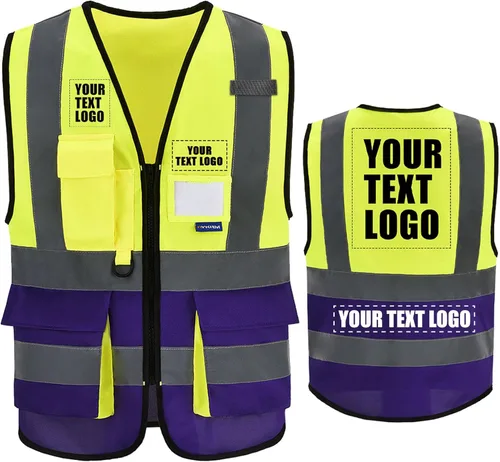 Miniatura 15 de A-SAFETY Chaleco de Seguridad Reflejante de Alta Visibilidad con Logo Personalizado (XS-8XL)