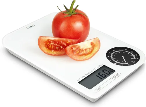 Miniatura 5 de Ozeri ZK18-WB Rev - Báscula digital de cocina con esfera electromecánica de peso, esfera negra