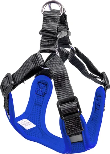 Miniatura 7 de Huxley & Kent Scout LoPro Arnés Azul (extra pequeño, 4-8 libras) Arnés de malla fácil de controlar para perros con tiras reflectantes
