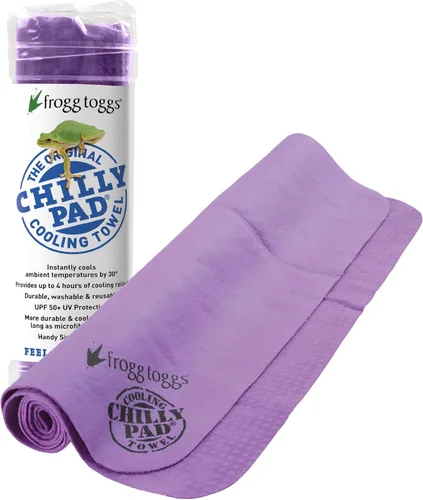 FROGG TOGGS Chilly Pad, toalla de enfriamiento instantáneo, duradera, reutilizable, toalla de cuello para deportes y al aire libre 33x13 Violeta