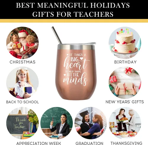 Miniatura 7 de ELEGANTPARK Regalos para profesoras para mujeres, taza de profesora de parte de estudiantes y profesores, regalos de agradecimiento para graduación