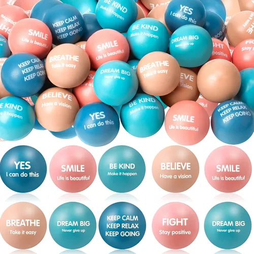 Miniatura 15 de Liliful 48 bolas motivacionales para el estrés, bolas inspiradoras a granel para adultos, alivio de la ansiedad, juguetes para la ansiedad, regalos