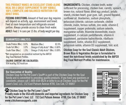 Miniatura 2 de Chicken Soup for The Soul All Natural Premium - Alimento húmedo para perros adultos, primer ingrediente de carne real, sin subproductos, pollo
