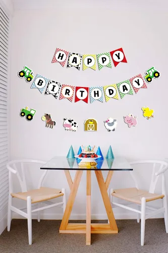 Miniatura 5 de Pancarta de fiesta para cachorros #2, Kit de día de granja