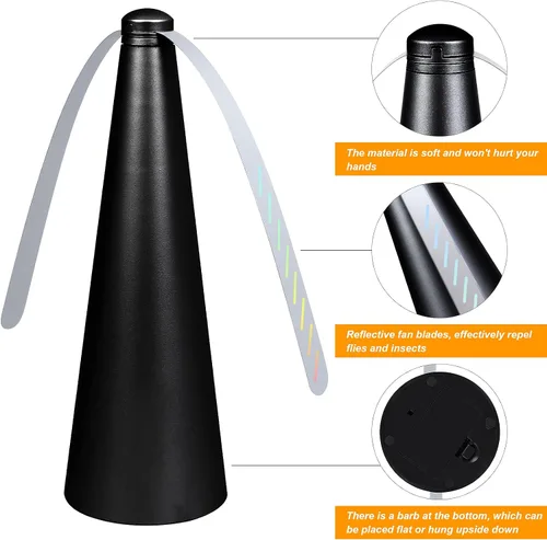 Miniatura 3 de 3 ventiladores para moscas al aire libre para mesas, para interiores y exteriores, para comidas, alimentos y moscas, mantienen las moscas alejadas