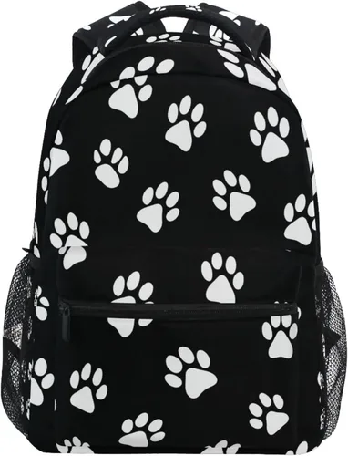 Mochila con estampado de patas de perro, animal y cachorro, mochila escolar para adultos, casual, bolsa universitaria, bolsa de viaje con Color4