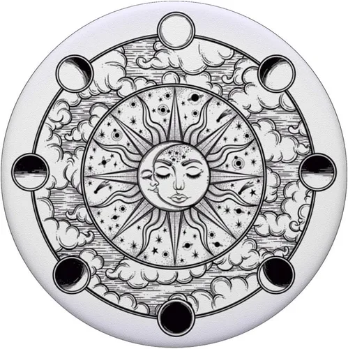 Miniatura 3 de Retro Vintage Sun And Moon Crescent Faces con fases de la luna PopSockets PopGrip: agarre intercambiable para teléfonos y tabletas