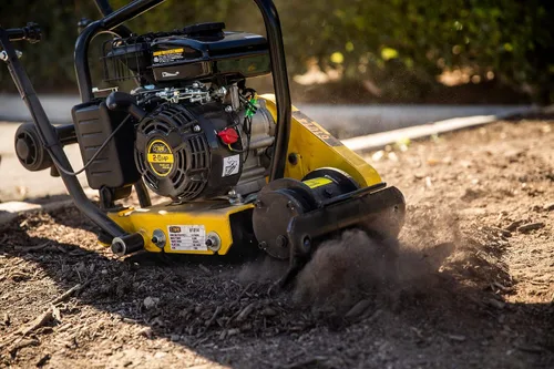 Miniatura 5 de Stark USA Compactador de placas de 2HP a gas 79cc con fuerza de 2,000lbs para construcción, máquina niveladora de concreto, nivelador