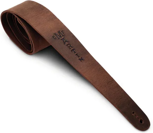 Miniatura 2 de C.F. MARTIN 18A0065 - Correa de piel para guitarra (2 1/8"), color marrón