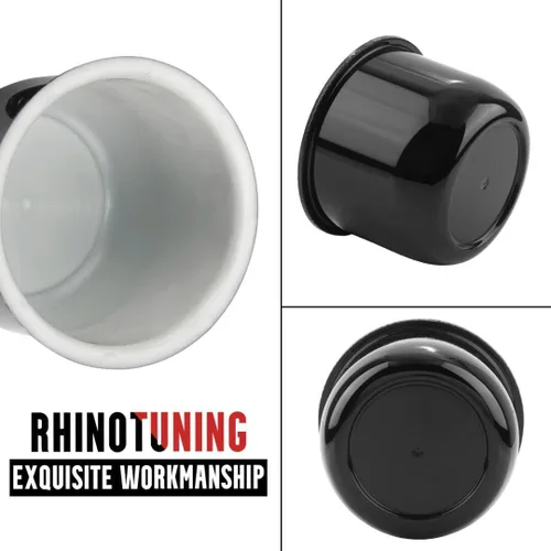 Miniatura 6 de RTrhinotuning 4 unidades de tapas centrales de rueda de 3 pulgadas de plástico, tapas centrales de empuje con brillo negro para remolques, camiones