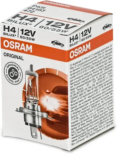 Miniatura 2 de Osram Bombillas halógenas H4 64193 para faros delanteros, paquete de 2 unidades.