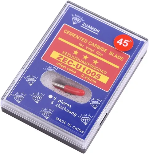 Cuchillo de corte de trazador, hoja de carburo cementado para cortar letras para cortar adhesivos de color, estándar (45 °)