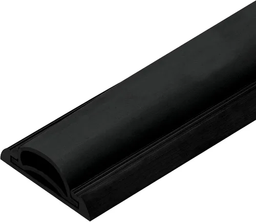 Mini umbral de 36 pulgadas o parte inferior de puerta de 1 1/4 pulgadas de ancho para huecos altos de 1/4 a 3/8 pulgadas (negro)