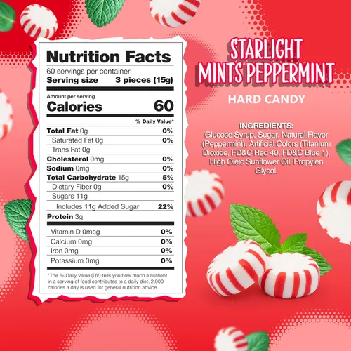 Miniatura 2 de Starlight Caramelo duro de menta 2 libras a granel Mentas envueltas individualmente Menta Caramelos de menta refrescantes Mentas Starlight