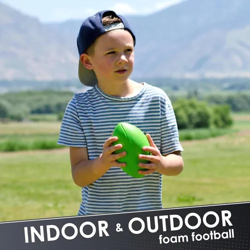 Miniatura 6 de LMC Products Paquete de 4 pelotas de fútbol para niños, 7.25 pulgadas, fútbol suave y pequeño, mini pelota colorida para niños, incluye verde