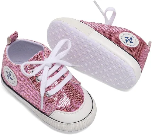 Miniatura 5 de Zapatos de lona para bebés recién nacidos, suela suave, para los primeros pasos, zapatos planos para niños pequeños, zapatos de mezclilla unisex