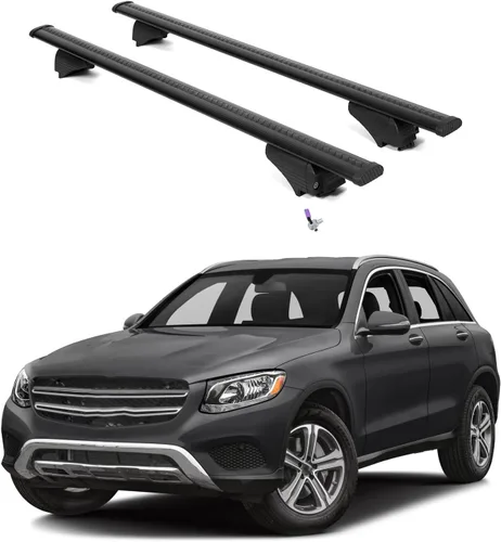 Miniatura 23 de ERKUL – Barras transversales portaequipajes para Mercedes Benz GLA 2021-2026 Barras transversales de aluminio con bloqueo antirrobo para techo