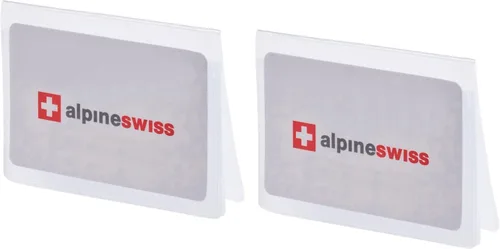Alpine Swiss Juego de 2 portatarjetas de plástico para 6 páginas, portatarjetas para fotos, Claro, Talla única, Bifold