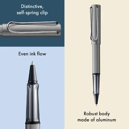 Miniatura 3 de Lamy AL-star grafito - Bolígrafo roller con agarre transparente y ergonómico y ancho de línea M - cuerpo de aluminio ligero - incluye recambio