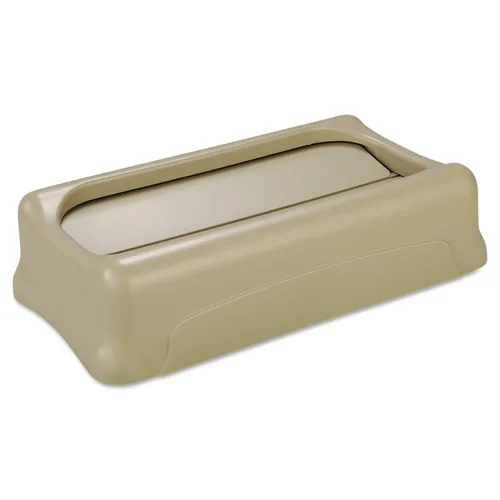 Miniatura 9 de Rubbermaid Commercial Products Slim Jim - Bote de basura con bisagras y tapas para reciclaje Plateado