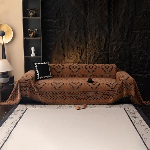 Miniatura 8 de VClife Fundas de sofá bohemio de felpilla para sofá seccional, fundas de sofá suaves y antideslizantes para sofá de 2 cojines, protector de muebles