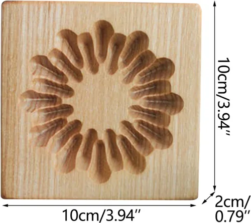 Miniatura 5 de Molde de Galletas de Madera Herramienta de Decoración de Galletas de Madera Moldes de Galletas 3D Molde de Hornear Gracioso Arte de Relieve Navidad