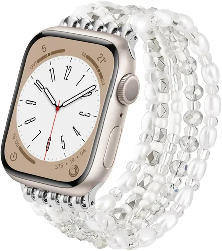 Miniatura 12 de VISOOM Pulsera de cuentas compatible con Apple Watch Band 40mm/38mm/41mm/42mm Series 11 10 9 8 7 Se(3 2 1) Series 6/5/4 Correa de reloj de moda