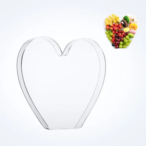Miniatura 32 de Bandeja de 11" de Acrílico con Letras y Números – Bandeja Reutilizable y Rellenable para Aperitivos de Charcutería, Caja de Servir Postres