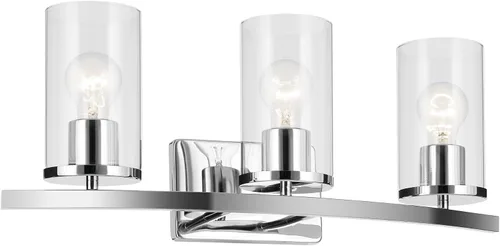 Miniatura 21 de Kichler Crosby 45495NI - Aplique de pared de 9.25 pulgadas en níquel cepillado, 1 luz contemporánea para pasillo o baño con cristal de ópalo