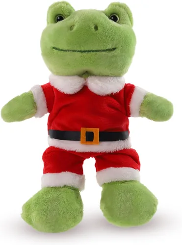Furvana Rana Verde de Peluche, Muñeco de Peluche de Rana Suave de 9 Pulgadas, Muñeca de Peluche Kawaii, Lindo Juguetito de Peluche con Ropa, Regalo