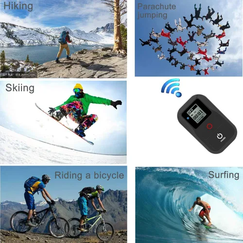 Miniatura 4 de Suptig Control remoto WiFi compatible con GoPro Hero 8/7/6/5/4/3+/Session - Control remoto inalámbrico impermeable (negro)