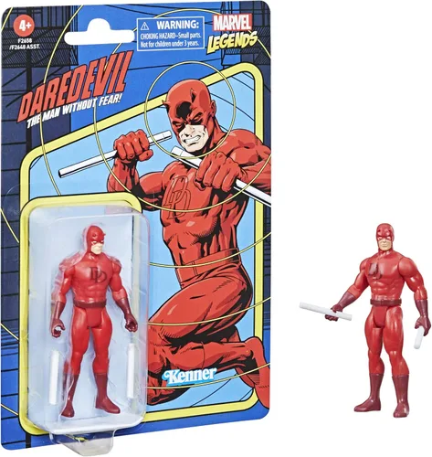 Miniatura 2 de Hasbro Marvel Legends - Figura de acción de Daredevil de 3.75 pulgadas a escala retro 375
