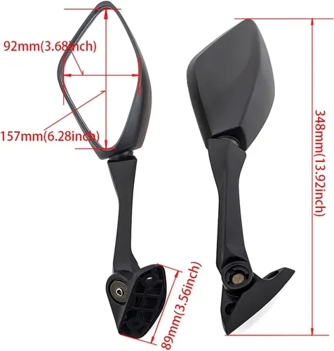 Miniatura 4 de Espejos retrovisores de motocicleta para Suzuki Espejo lateral retrovisor para GSX250R 2017 2018 2019 2020 2021 para Gixxer SF150 negro motocicleta