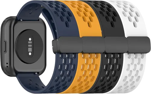Miniatura 10 de TenCloud Paquete de 4 correas de reloj compatibles con Amazfit Bip 5 Smart Watch de 1.91 pulgadas de silicona transpirable, accesorios deportivos