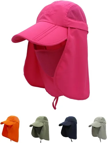 Miniatura 13 de Sombrero de sol transpirable de ala ancha UPF 50+ con solapa para el cuello, protección UV, gorra de secado rápido para verano, pesca al aire libre