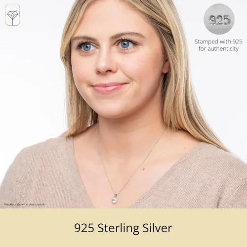Miniatura 2 de MAX + STONE Sterling Silver Crystal Halo Pendant Necklace, 18