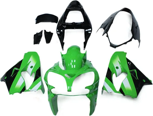 Miniatura 14 de FLPRO - Kit de carenado verde y negro y blanco compatible con Kawasaki ZX6R 636 Ninja 1998 1999 zx636r ZX-6R 98 99 motocicleta nuevo juego