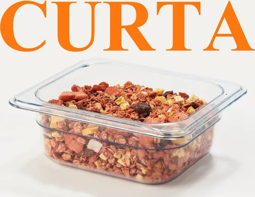 Miniatura 7 de CURTA Paquete de 6 bandejas de comida NSF, tamaño 1/6 de 2 1/2 pulgadas de profundidad, plástico de policarbonato comercial transparente apto