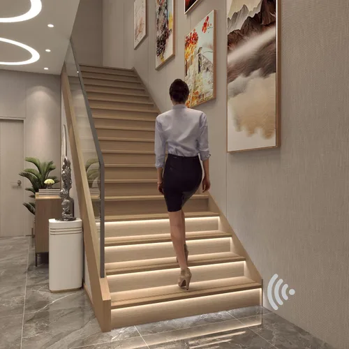 Miniatura 2 de Luces de Escalera con Sensor de Movimiento para Interiores, Kit de Luces Inteligentes para Escalones 12 Escalones 40 Pulgadas Tira de Luces