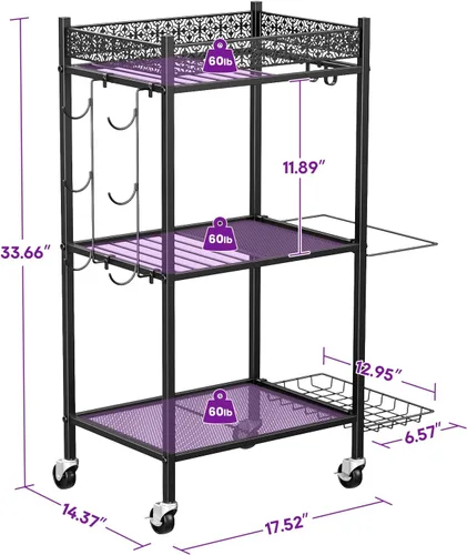 Miniatura 5 de Estante de almacenamiento para esterilla de yoga, estante de almacenamiento de gimnasio en casa, almacenamiento de entrenamiento VOPEAK para Negro