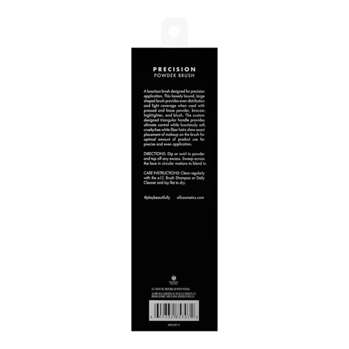 Miniatura 4 de e.l.f. Brocha para polvo de precisión, brocha de maquillaje de forma grande para polvo prensado y suelto, bronceador, resaltador y rubor, vegano