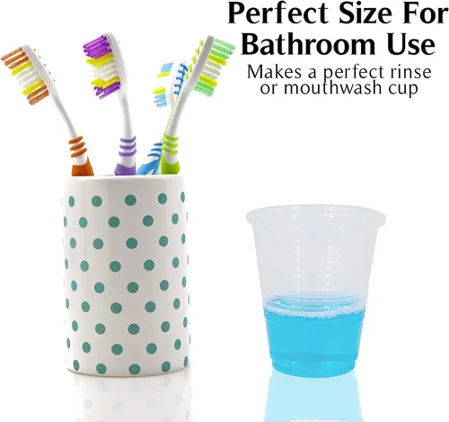 Miniatura 7 de Upper Midland Products Vasos de 5 onzas desechables de plástico a granel 2500, estas pequeñas tazas translúcidas desechables son extra resistentes